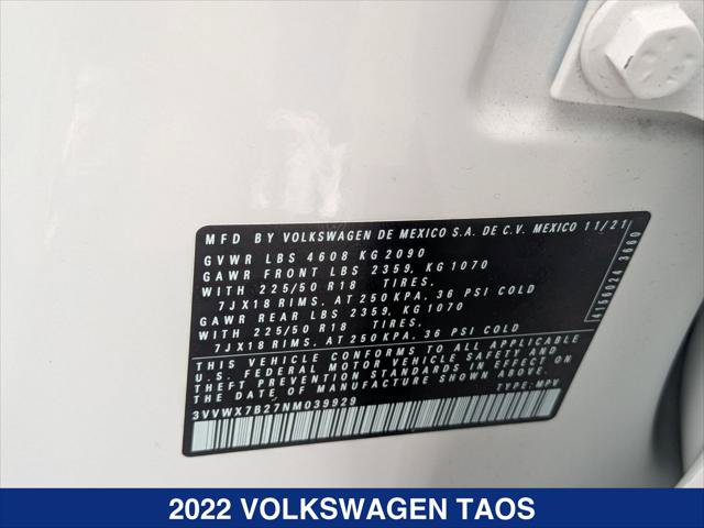 Certified 2022 Volkswagen Taos SE AWD/4WD image 22