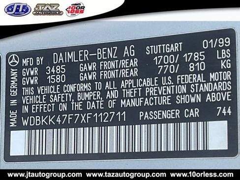 Used 1999 Mercedes-Benz SLK 230 image 14