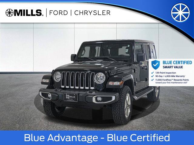 Used 2021 Jeep Wrangler Unlimited Sahara w/ Uconnect 4C Nav & Sound Group AWD/4WD image 1