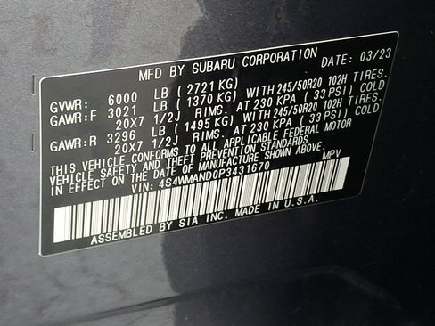 Used 2023 Subaru Ascent Limited AWD/4WD image 28
