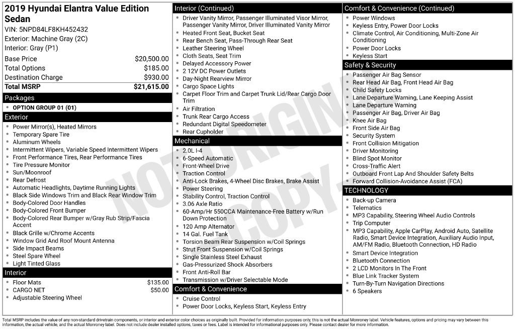 Used 2019 Hyundai Elantra Value Edition FWD image 40