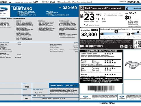 Used 2014 Ford Mustang Premium w/ Equipment Group 202A RWD image 12