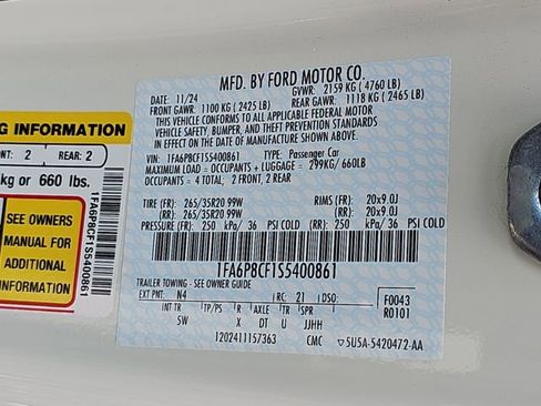 Certified 2025 Ford Mustang GT Premium w/ 60th Anniversary Package RWD image 34