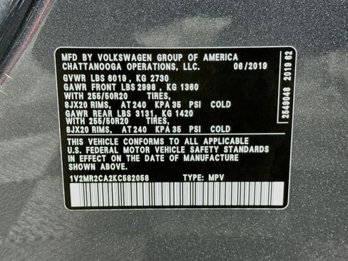 Used 2019 Volkswagen Atlas SEL AWD/4WD image 40