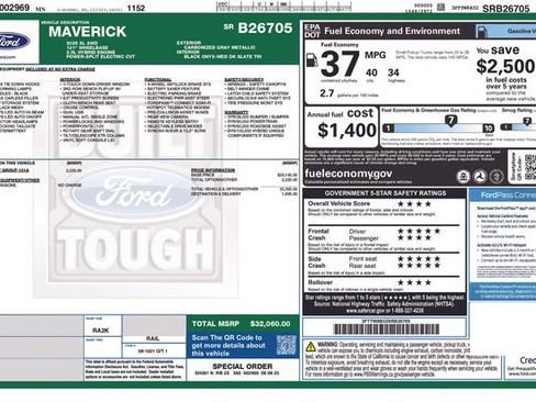 Used 2025 Ford Maverick XL w/ Equipment Group 101A AWD/4WD image 4