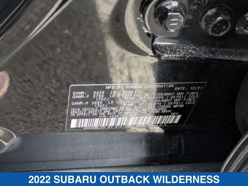 Certified 2022 Subaru Outback Wilderness w/ Wilderness Package image 40