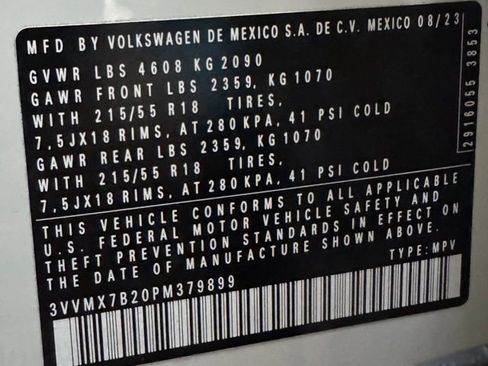 Certified 2023 Volkswagen Taos S w/ Driver Assistance Package image 41