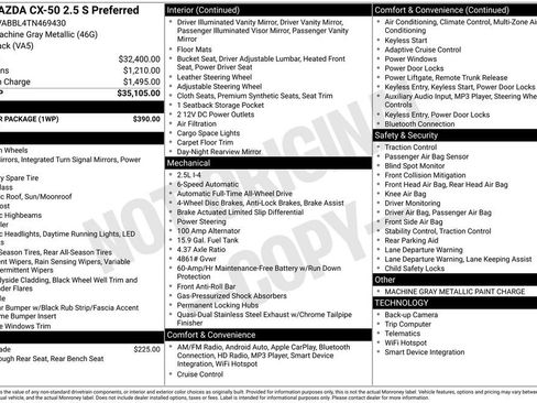 New 2026 MAZDA CX-50 AWD 2.5 S w/ Weather Package image 11