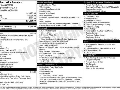 Used 2019 Subaru WRX Premium w/ Performance Package image 18