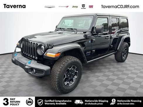 Used 2022 Jeep Wrangler Unlimited Rubicon 4xe w/ Cold Weather Group image 1