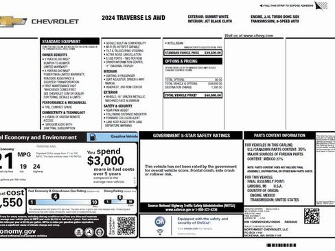 Used 2024 Chevrolet Traverse LS image 41