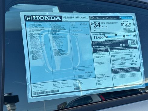 New 2026 Honda Civic Sport image 32