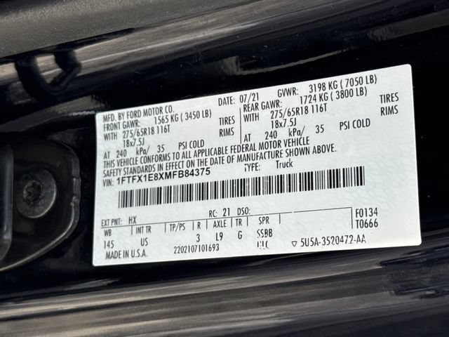 Certified 2021 Ford F150 XLT w/ Equipment Group 302A High AWD/4WD image 44