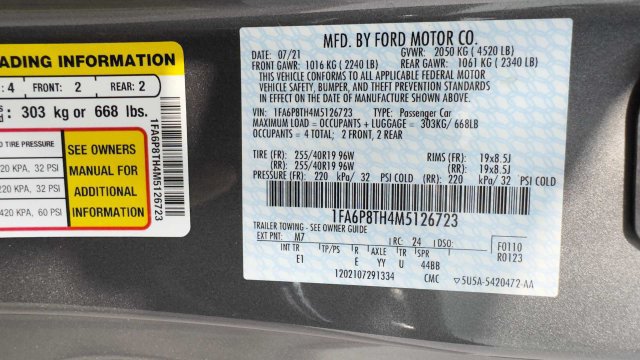 Used 2021 Ford Mustang Premium w/ Black Accent Package RWD image 33