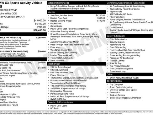 Used 2019 BMW X3 xDrive30i w/ Convenience Package image 35