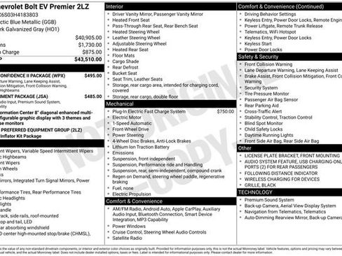 Used 2017 Chevrolet Bolt Premier w/ Driver Confidence II Package image 9
