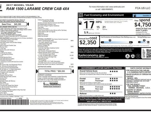 Used 2017 RAM 1500 Laramie w/ Convenience Group image 3