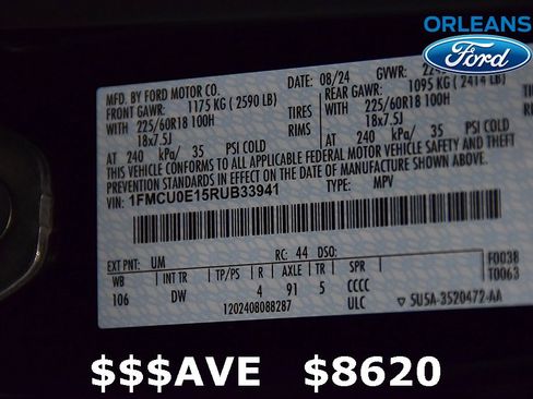 New 2024 Ford Escape SE w/ PHEV Premium Package image 15