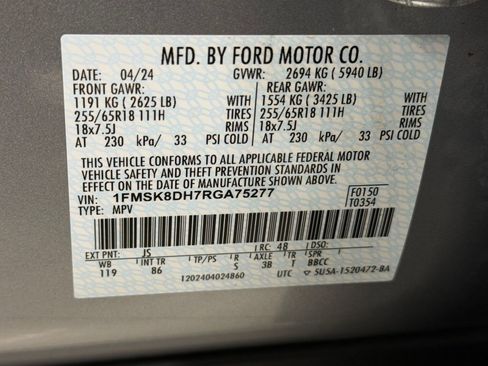 Certified 2024 Ford Explorer XLT w/ Class IV Trailer Tow Package AWD/4WD image 20