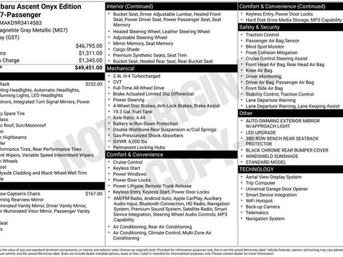 Certified 2024 Subaru Ascent Onyx Edition Limited AWD/4WD image 30