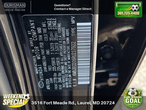 Certified 2024 Hyundai Tucson Limited AWD/4WD image 33