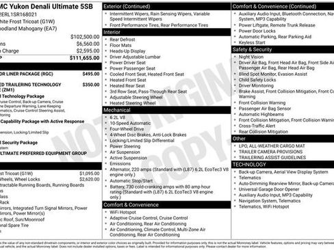 Used 2025 GMC Yukon Denali Ultimate w/ LPO, Floor Liner Package image 8