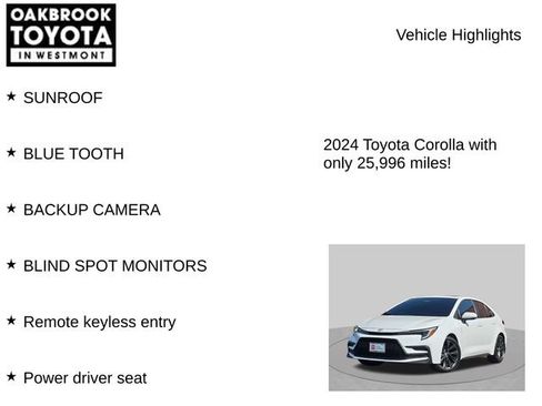 Certified 2024 Toyota Corolla XSE FWD image 6