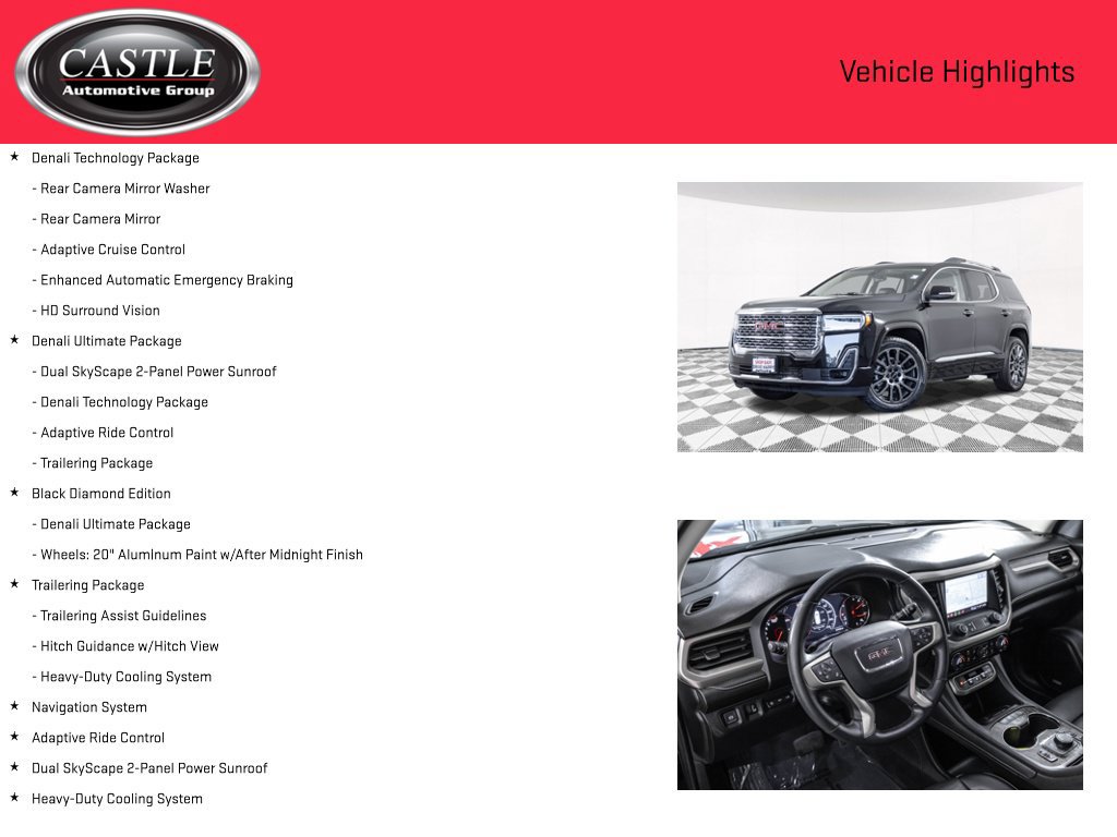 Used 2023 GMC Acadia Denali w/ Black Diamond Edition AWD/4WD image 3