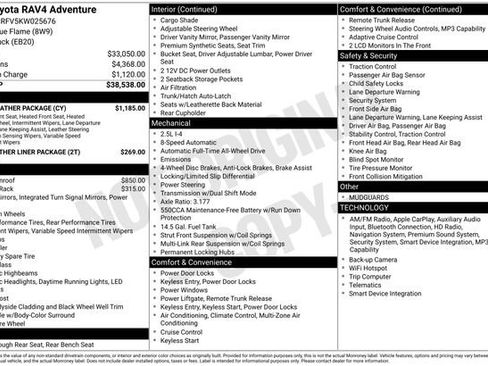 Used 2019 Toyota RAV4 Adventure w/ Cold Weather Package image 18