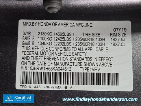 Certified 2019 Honda CR-V EX image 14