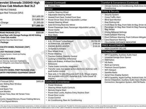 Used 2020 Chevrolet Silverado 2500 High Country w/ Z71 Off-Road Package AWD/4WD image 10