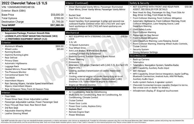 Certified 2022 Chevrolet Tahoe LS AWD/4WD image 32