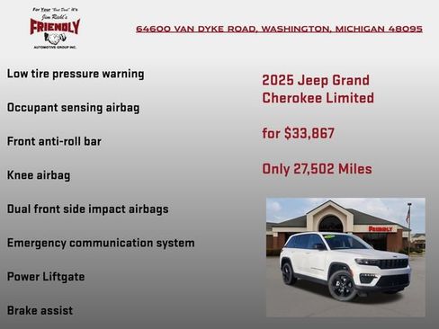 Used 2025 Jeep Grand Cherokee Limited w/ Black Appearance Package AWD/4WD image 25