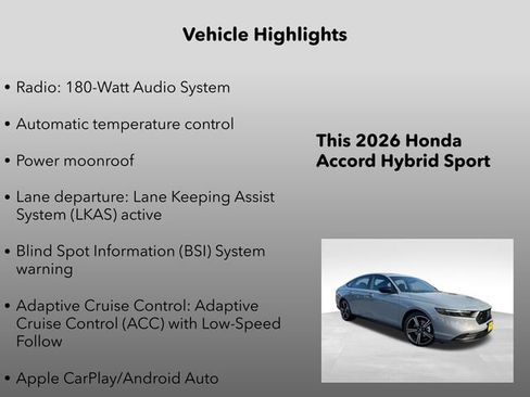 New 2026 Honda Accord Sport image 5