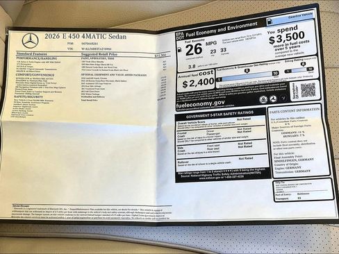 New 2026 Mercedes-Benz E 450 4MATIC Sedan image 11