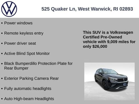 Certified 2024 Volkswagen Taos SE w/ Panoramic Sunroof Package AWD/4WD image 13