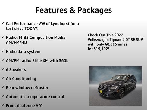 Used 2022 Volkswagen Tiguan SE AWD/4WD image 4