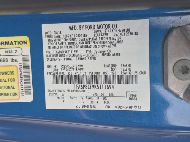 Used 2019 Ford Mustang GT Premium w/ Equipment Group 401A RWD image 29