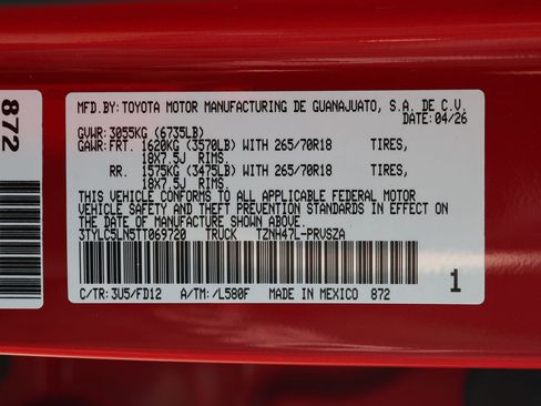 New 2026 Toyota Tacoma TRD Off-Road AWD/4WD image 31