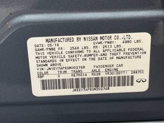 Used 2016 INFINITI Q50 3.0t Premium w/ Cargo Package RWD image 36