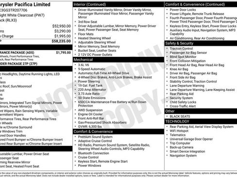 New 2026 Chrysler Pacifica Limited w/ S Appearance Package image 3