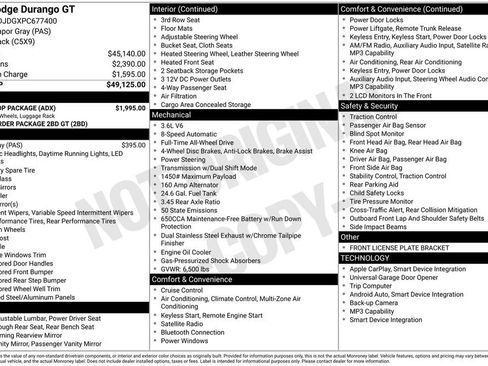 Certified 2023 Dodge Durango GT w/ Blacktop Package AWD/4WD image 44