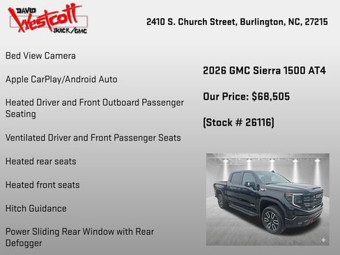 New 2026 GMC Sierra 1500 AT4 w/ AT4 Premium Package image 18