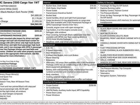 Certified 2025 GMC Savana 2500 w/ Driver Convenience Package RWD image 5