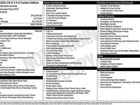 Used 2022 MAZDA CX-5 Carbon Edition image 8