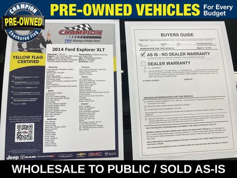 Used 2014 Ford Explorer XLT w/ Equipment Group 202A AWD/4WD image 36