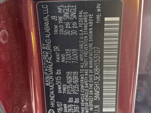 Used 2008 Hyundai Santa Fe Limited image 10