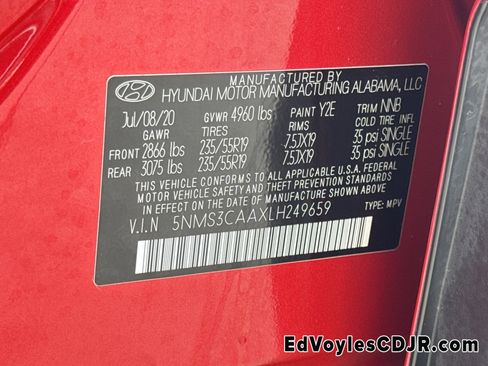 Used 2020 Hyundai Santa Fe SEL image 40