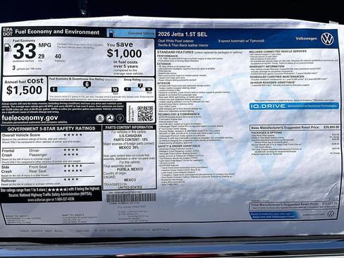 New 2026 Volkswagen Jetta SEL image 19