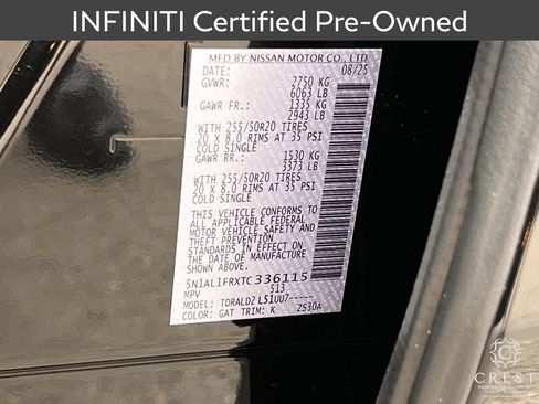 Certified 2026 INFINITI QX60 Luxe w/ Cargo Package image 33